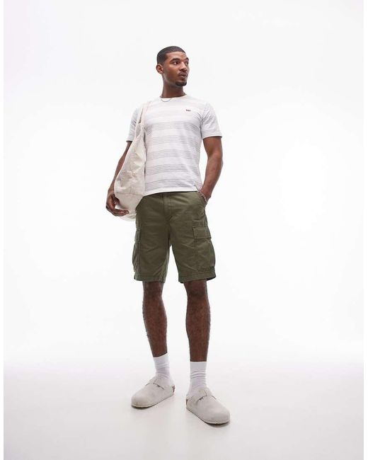 Levi's White Carrier Cargo Canvas Shorts for men