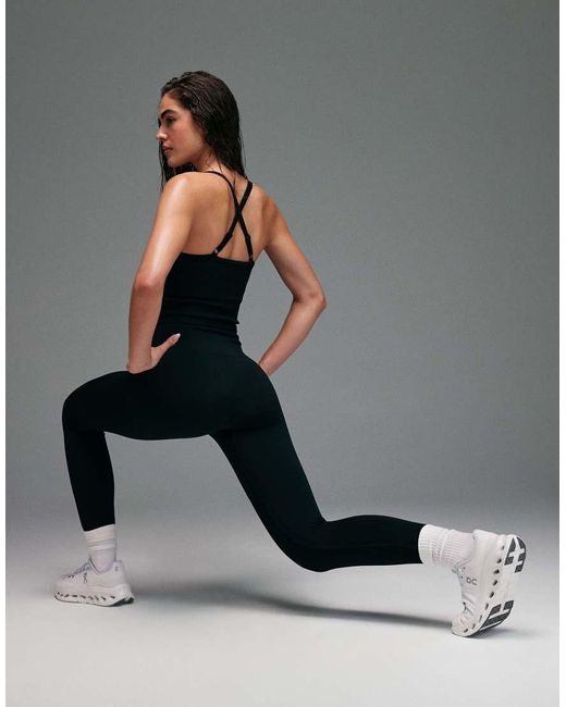 4505 Black Sculpting Seamless Vest With Inner Bra And Adjustable Straps