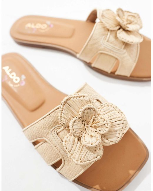 ALDO Natural Seaflower Padded Flat Sandals