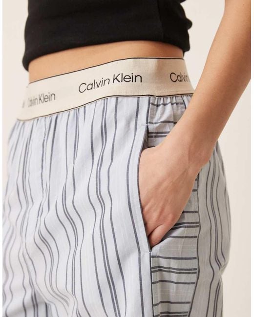 Calvin Klein Blue Heritage Cotton Logo Waistband Pyjama Pant