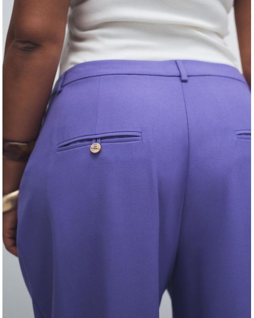 ASOS Blue Curve Tailored baggy Tapered Trouser