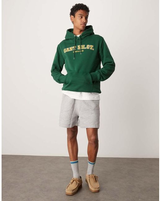 Gant Green Collegiate Logo Hoodie for men
