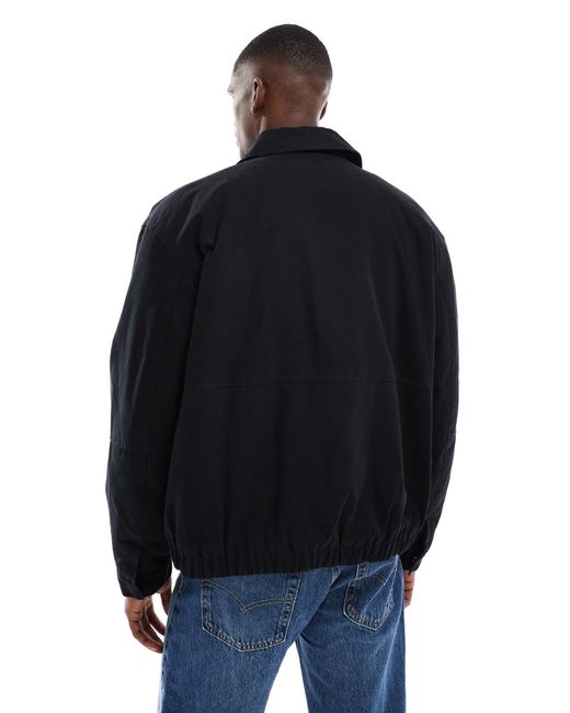 ASOS Blue Washed Bomber Jacket for men