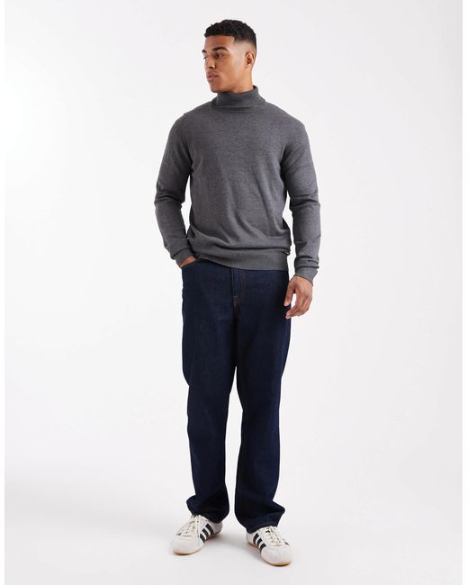 Threadbare – rollkragenpullover in Blue für Herren
