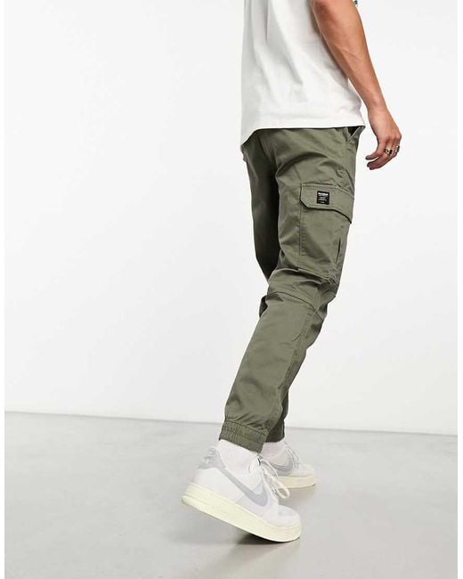 Pull&Bear Green Cargo Trouser for men