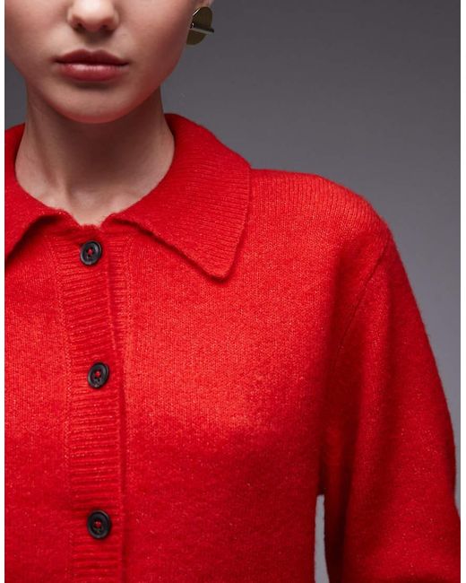 ASOS Knitted Collared Cardigan