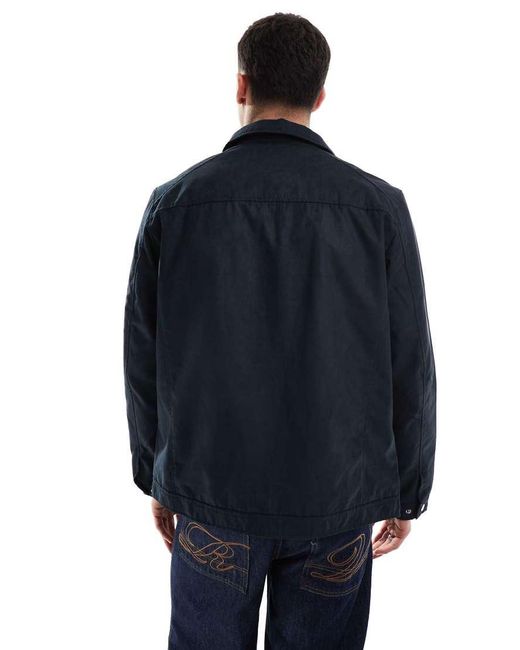 Jack & Jones Blue Faux Suede Harrington Jacket for men
