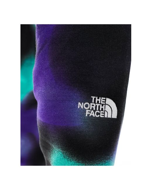 The North Face Black – essential – oversize-jogginghose aus fleece mit hohem bund und em marmormuster, exklusiv bei asos