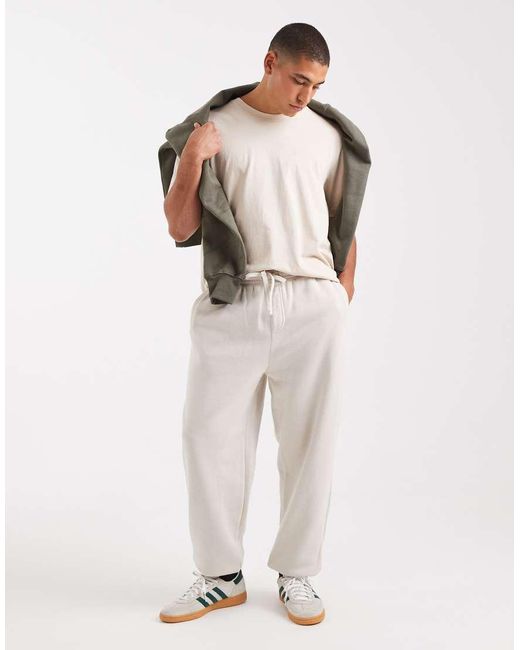 Joggers De Chándal Holgados Con Bajos Ajustados De -Neutro Cotton On de hombre de color Natural