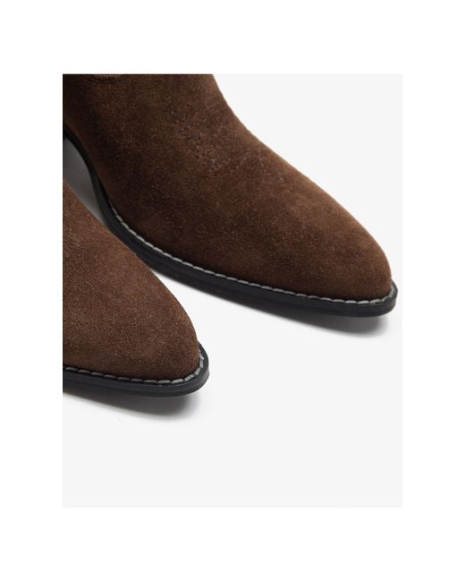 OFF THE HOOK Brown Kensal Leather Ankle Boots