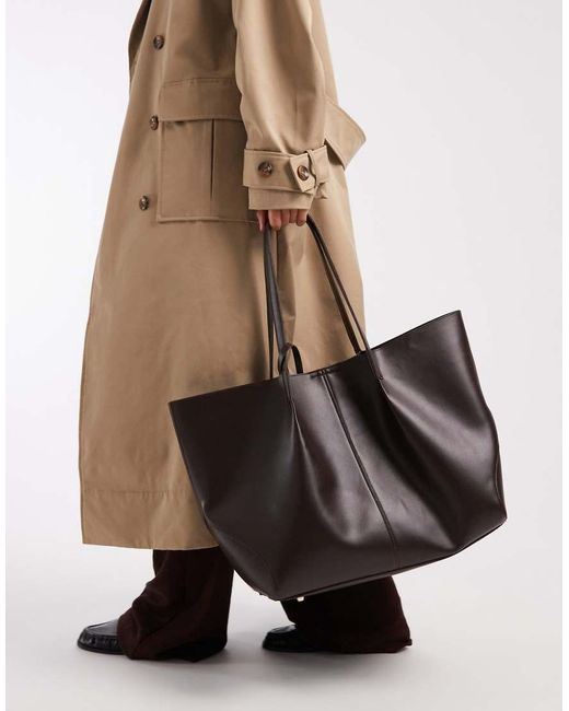 ASOS Black Tote Bag With Panel Detail