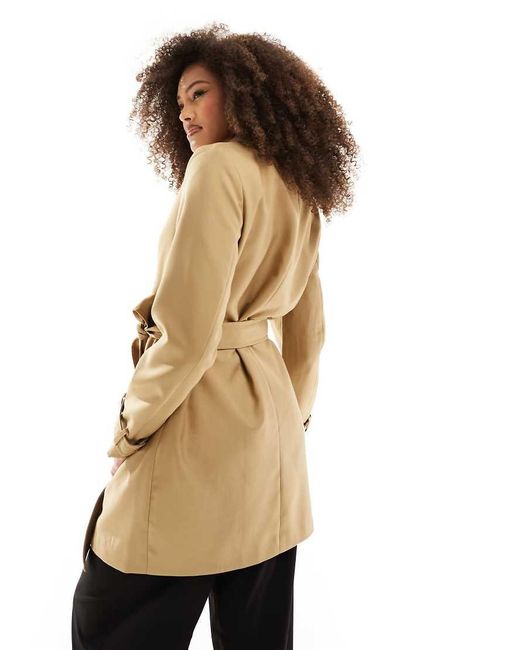 Vero Moda White Short Trench Coat