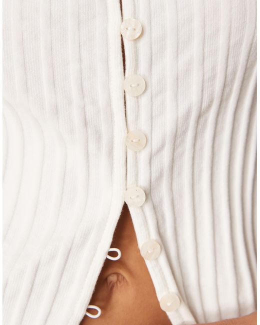 Free People White – tilly – geripptes trägertop