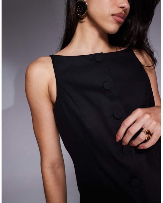 River Island Blue Square Neck Waistcoat