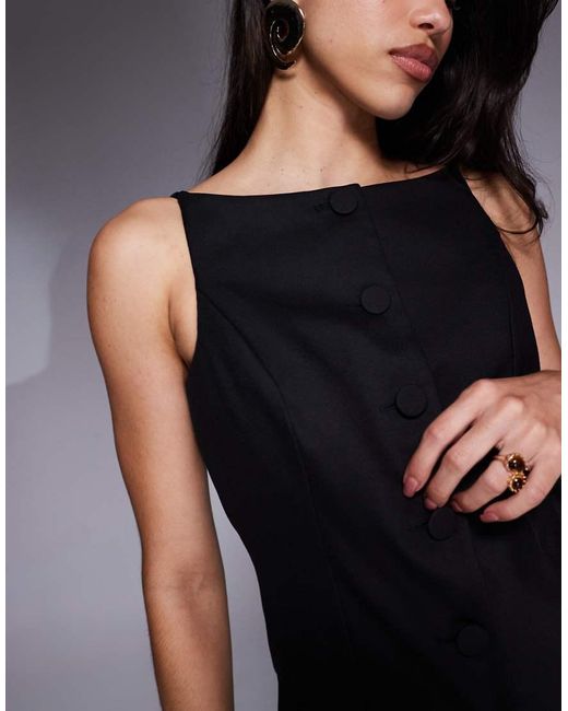 River Island Gilet Met Vierkante Hals in het Blue