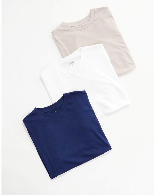 ASOS Blue 3 Pack Oversized T-shirts for men