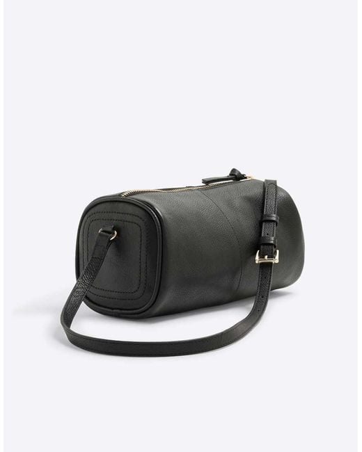 River Island Black Leather Shoulder Bag