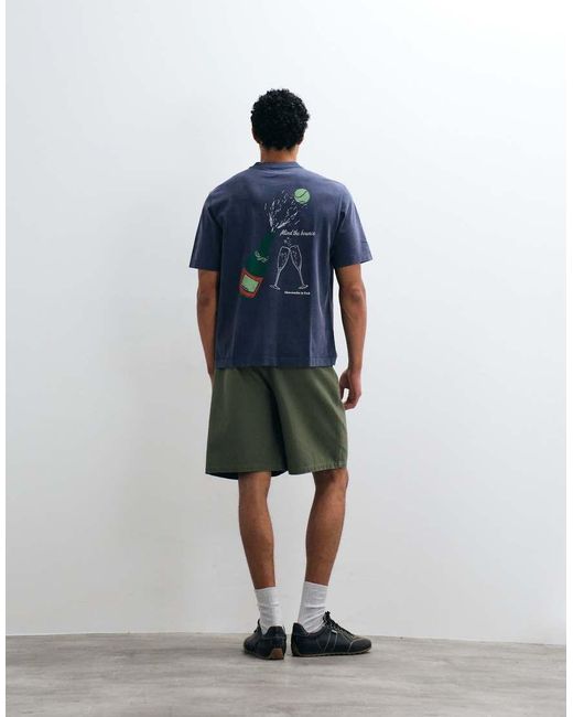 Abercrombie & Fitch Blue Wimbledon Back Graphic T-shirt for men