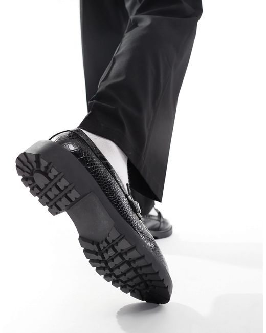 ASOS Black Penny Loafers for men