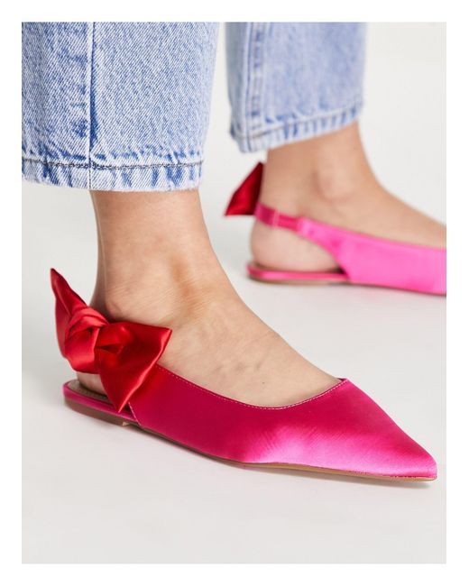 asos pink flats