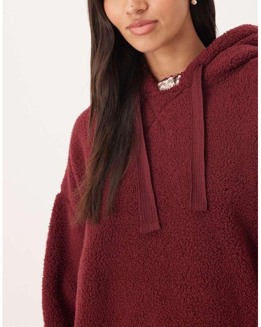ASOS Red Lounge Cuddle Oversized Hoodie