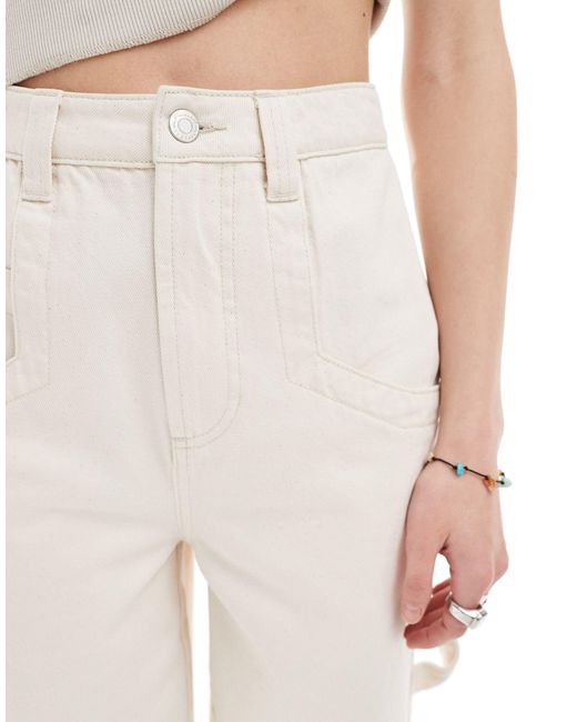 Pantalones cortos color holgados unisex Reclaimed (vintage) de color White