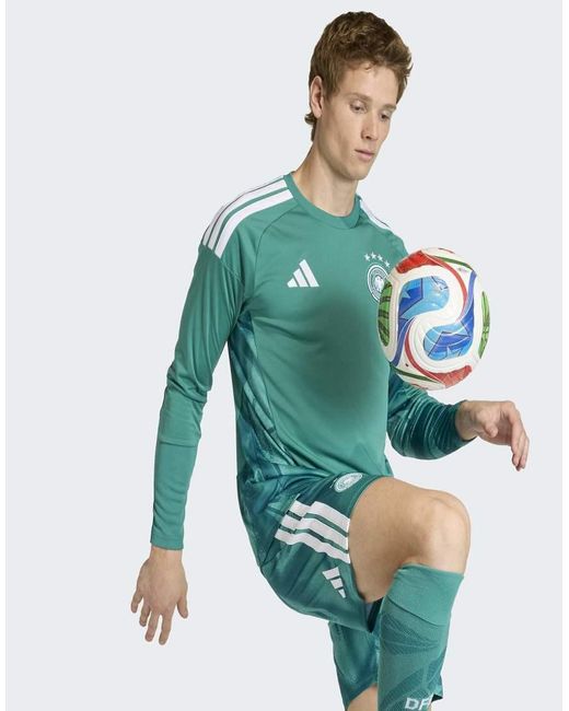 Adidas Originals Green Germany 26 Home Goalkeeper Long Sleeve Jersey for men