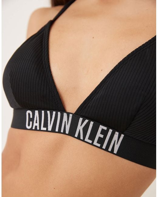 Calvin Klein Black Intense Power Triangle Bikini Top