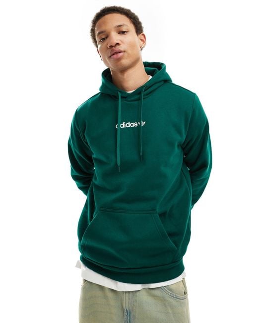 Adidas Originals Green Tennis Graphic Hoodie With Back Print for men