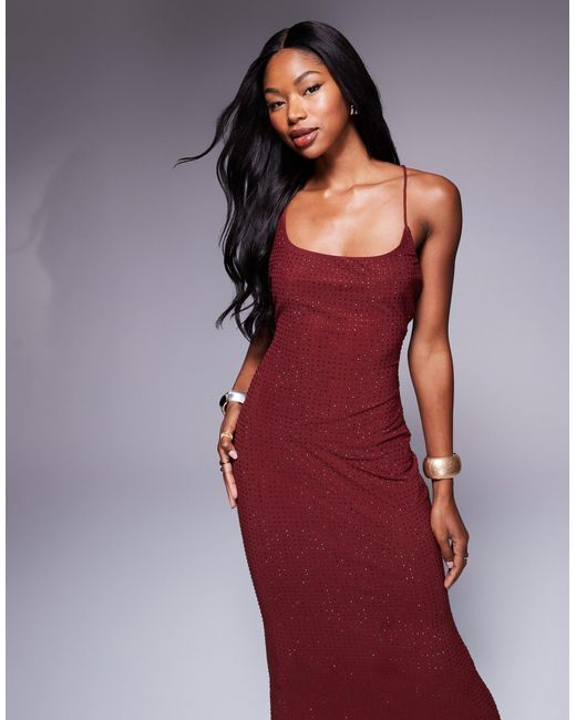 ASOS Red – maxi-trägerkleid