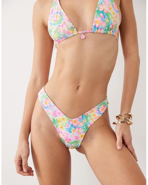 Kulani Kinis Green Summer Daydreams Y Thong Bikini Bottom