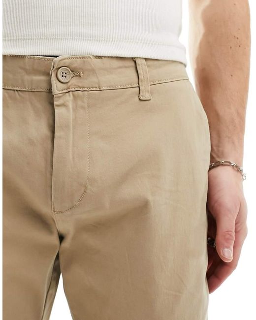Chinos Beis De Corte Slim De -Gris Only & Sons de hombre de color Natural