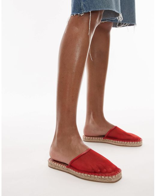 Harry - mules façon espadrilles TOPSHOP en coloris Red