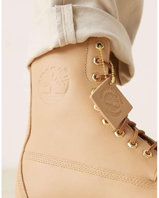 Botas De 8" Impermeables Con Cordones Y Acabado Granulado De -Neutro Timberland de hombre de color Natural