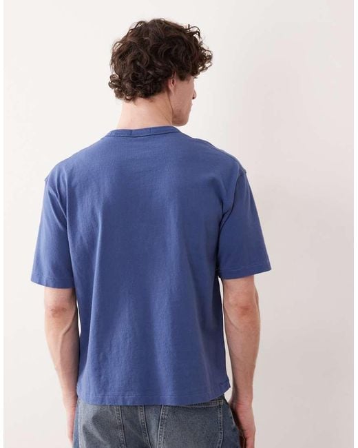 Polo Ralph Lauren Blue Chest Script Logo Heavyweight Cotton T-Shirt for men