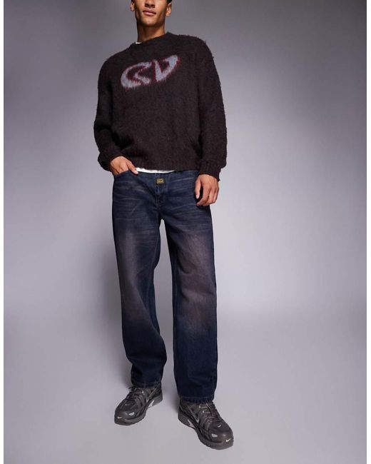 Aape By A Bathing Ape Blue Aape By A Bathing Ape Loose Fit Denim Jeans for men