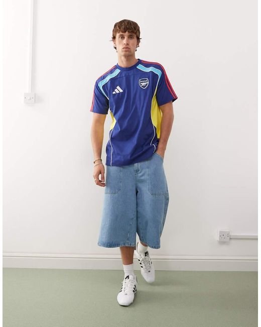 Adidas Originals Blue Adidas Football Arsenal Carnival T-Shirt for men