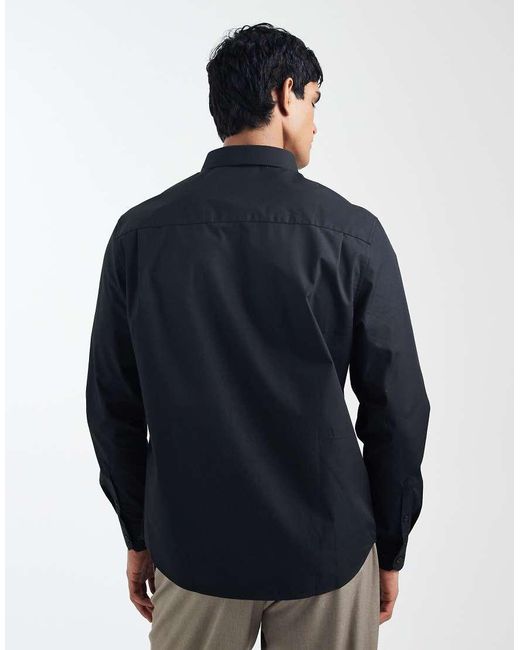 ASOS Blue Regular Fit Smart Poplin Shirt for men