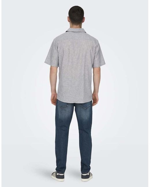 Only & Sons Overhemd in het Gray voor heren