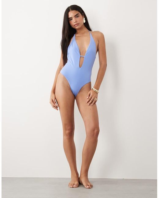 Tala Blue Halter Tie Back Swimsuit