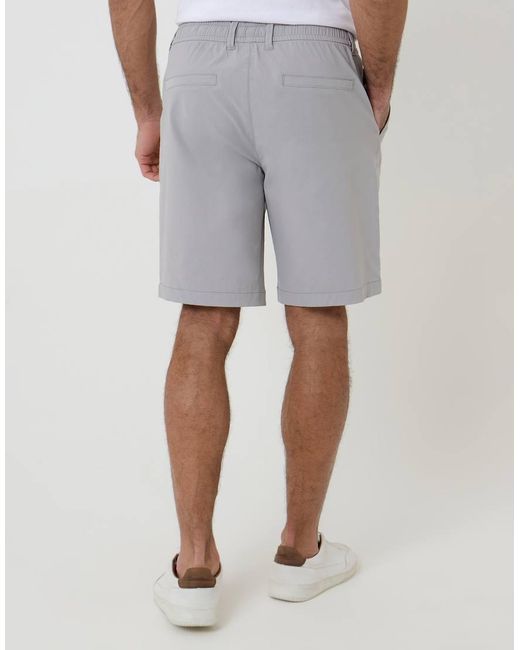 Threadbare White Elasticated Waist Stretch Chino Shorts for men