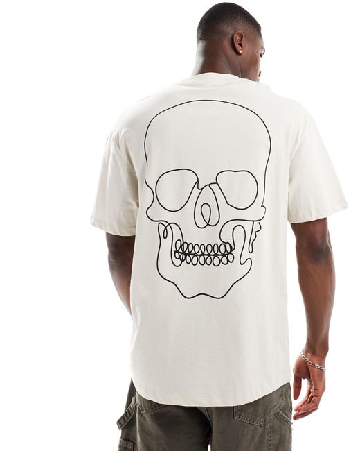 Jack & Jones – originals – oversize-t-shirt in White für Herren