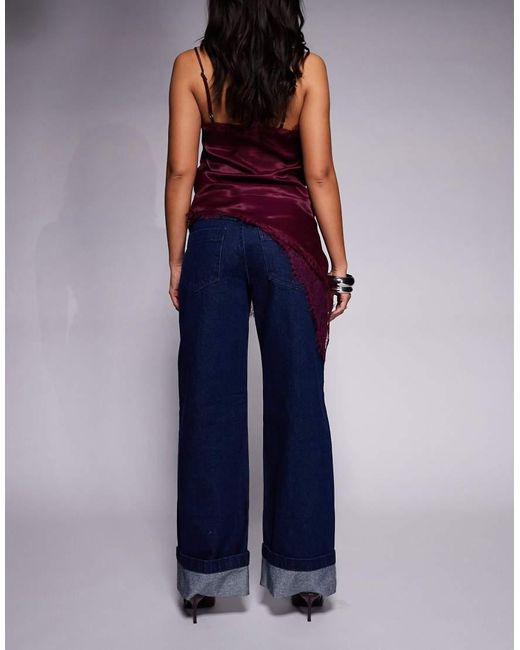 Abrand Jeans Blue 99 Low baggy Turn Up Jeans