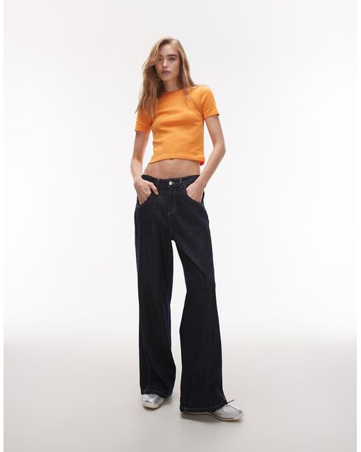 TOPSHOP Black Shrunken Everyday Tee