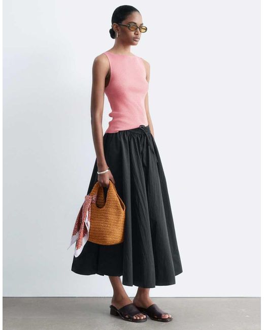 & Other Stories White Full Circle Maxi Skirt