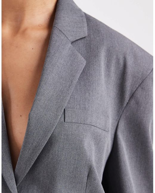 ASOS Gray Wrap Back Blazer
