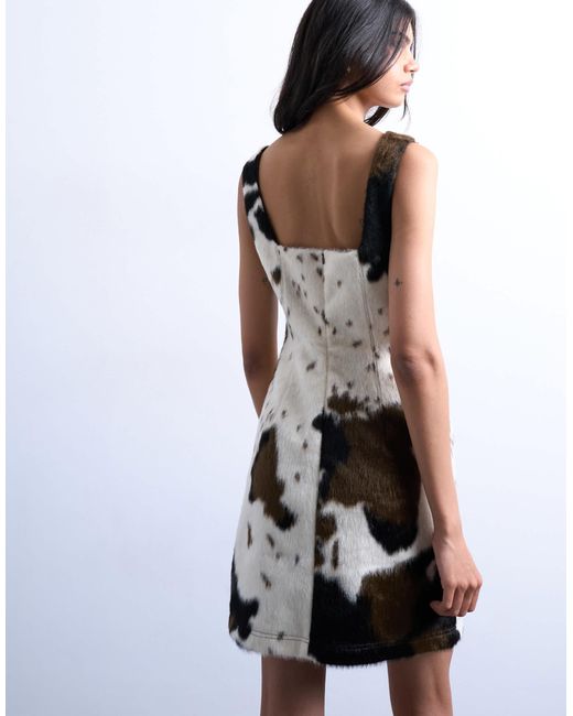 TOPSHOP White Square Neck 90s Mini