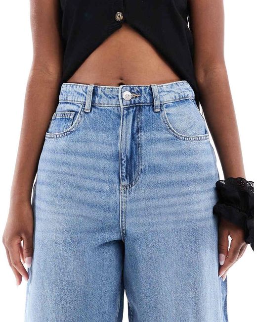 ONLY Blue Paulina High Waist baggy Jeans