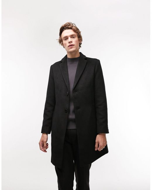 Soprabito vestibilità classica di Topman in Black da Uomo