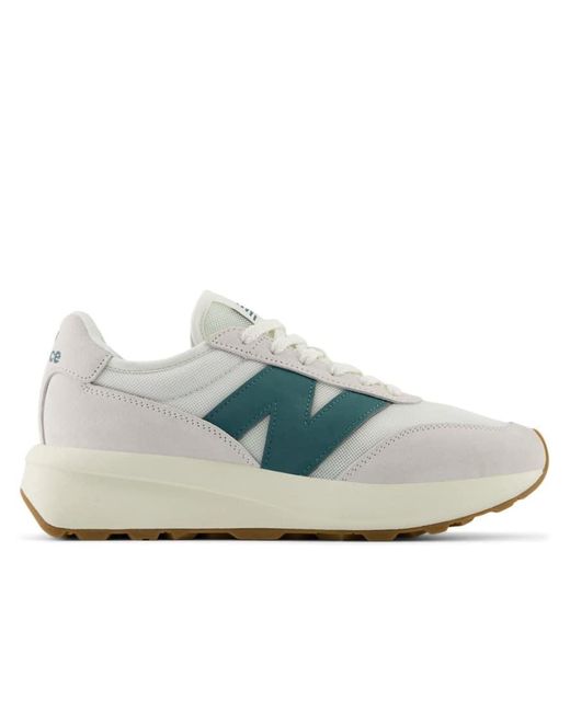 Zapatillas De Deporte Blanco Hueso Y Verdes 370 De New Balance de color Gray